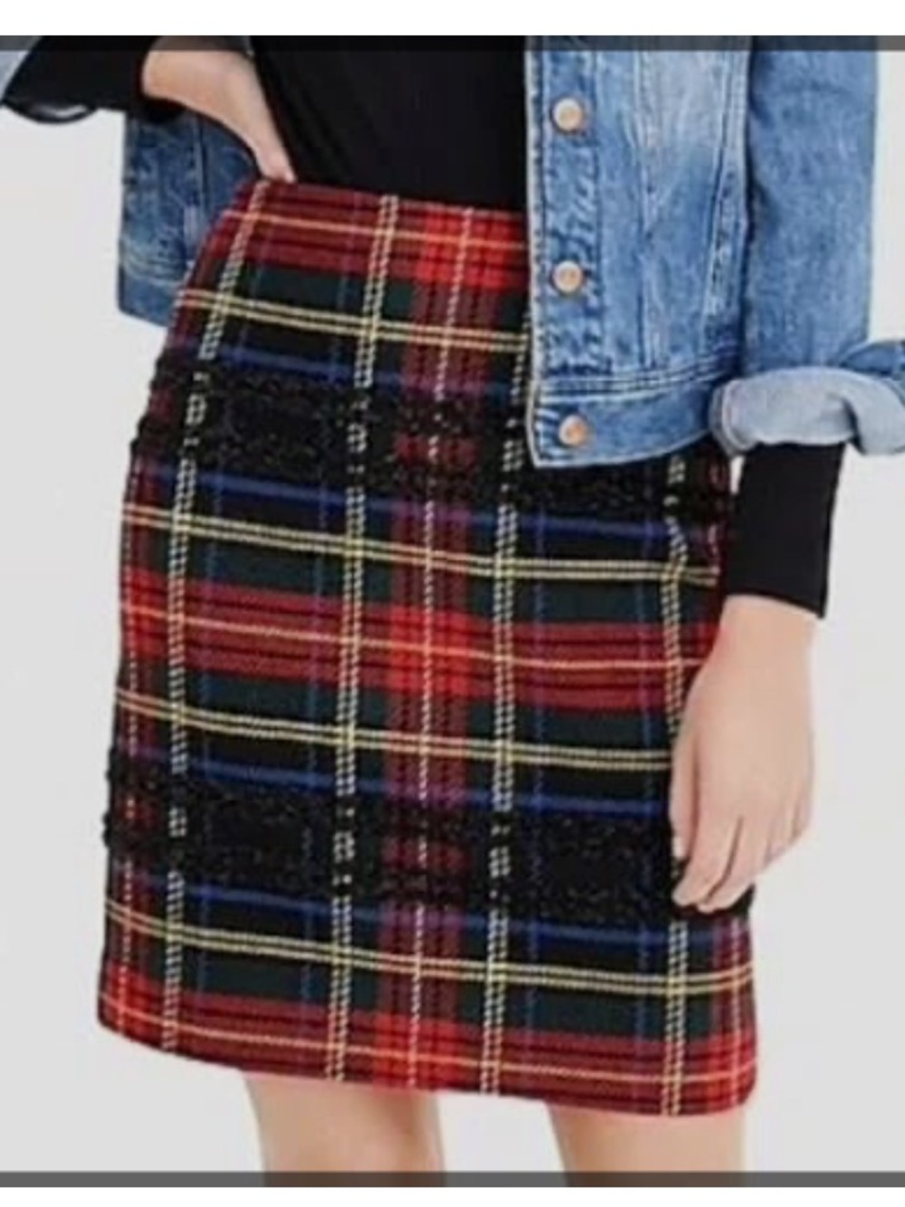 J crew tartan skirt